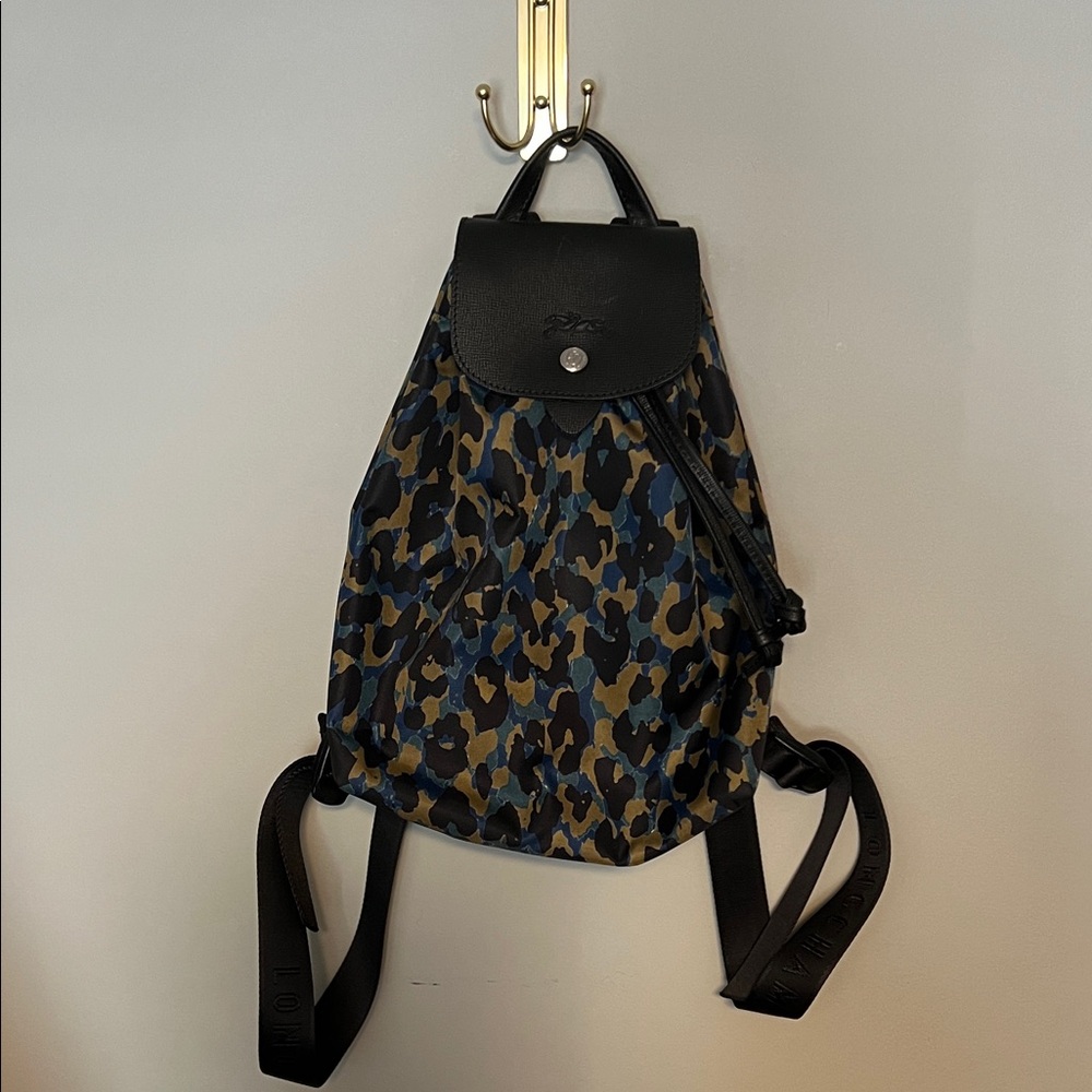 Small Longchamp Camouflage Backpack